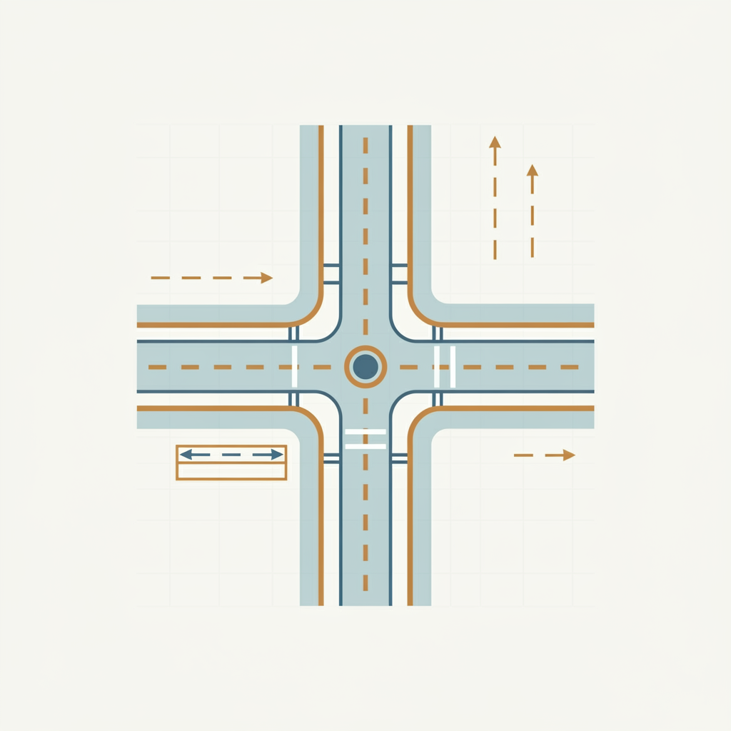 区画線CAD図面のイラスト